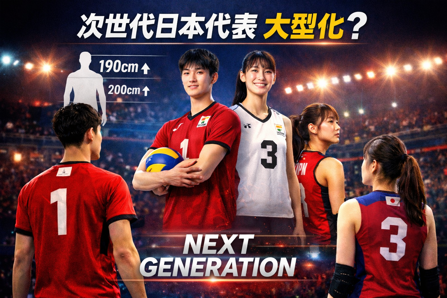 次世代バレーボール日本代表は大型化？高身長選手を勝手に選定